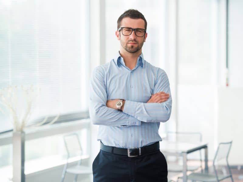 man in formals at office