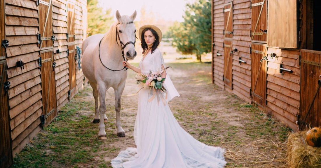 boho western wedding dress