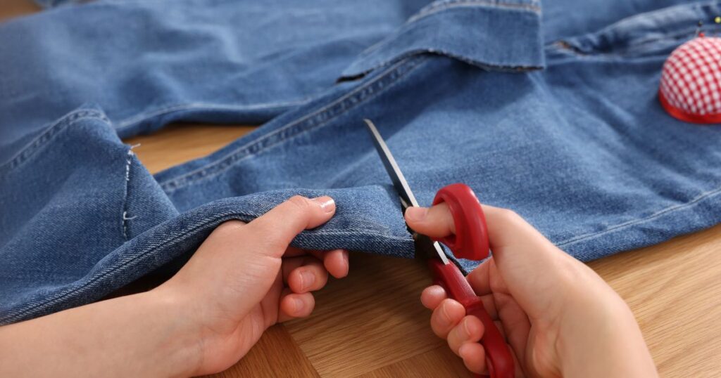 making jorts from jeans